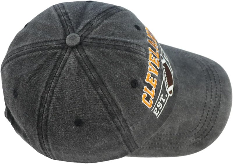 Terojnkl Embroidered City Football Hat for Men Women, Adjustable Unisex Cotton Fans Baseball Cap - Image 4